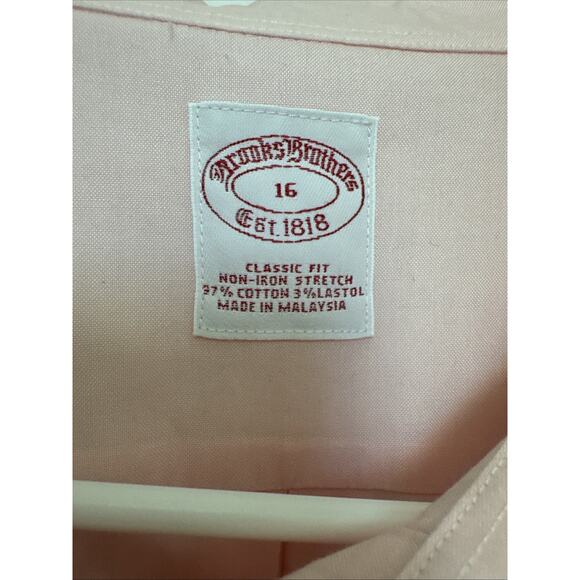 NWT Brooks Brothers Pink Cotton Blend Womans Shirt Size 16 - Picture 3 of 11